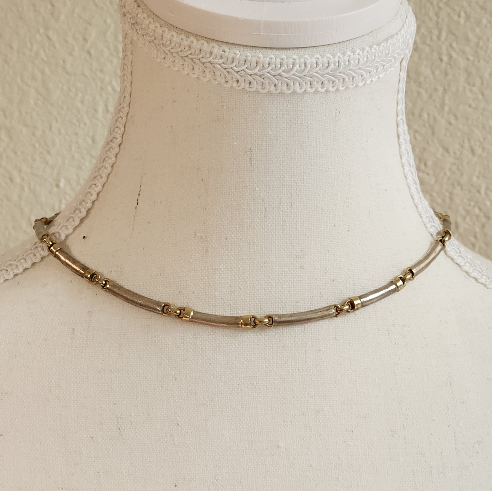 Michou Vintage Sterling Silver and 22k gold Vermeil Necklace